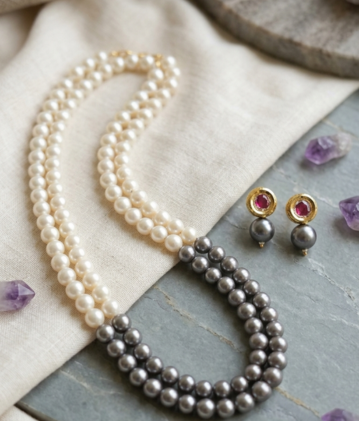 Dual-Tone Imperial Pearl Mala Set