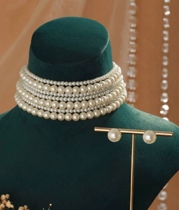 Elegant Multi-Layer Pearl Choker Set