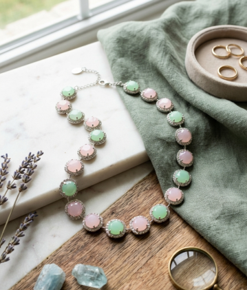 Pastel Halo Garland Necklace