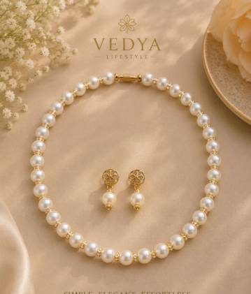 Vedya Imperial Purple Royalty Dual-Strand Pearl Set