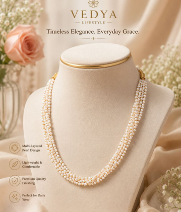 Vedya Everyday Grace Multi-Layered Seed Pearl Necklace