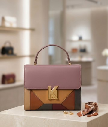 Luxe Color-Block Top-Handle Satchel