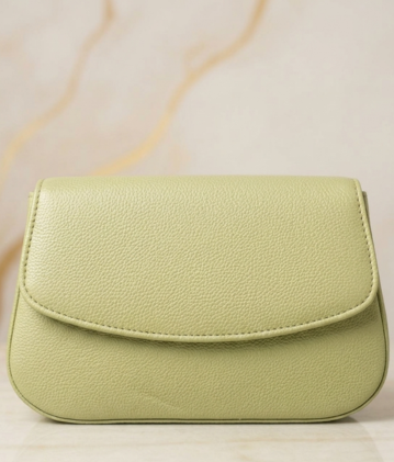 The Pistachio Pebbled Leather Crossbody Bag