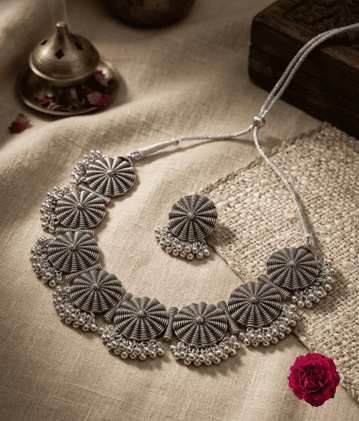 Ethnic Elegance with Oxidized Silver Artistry